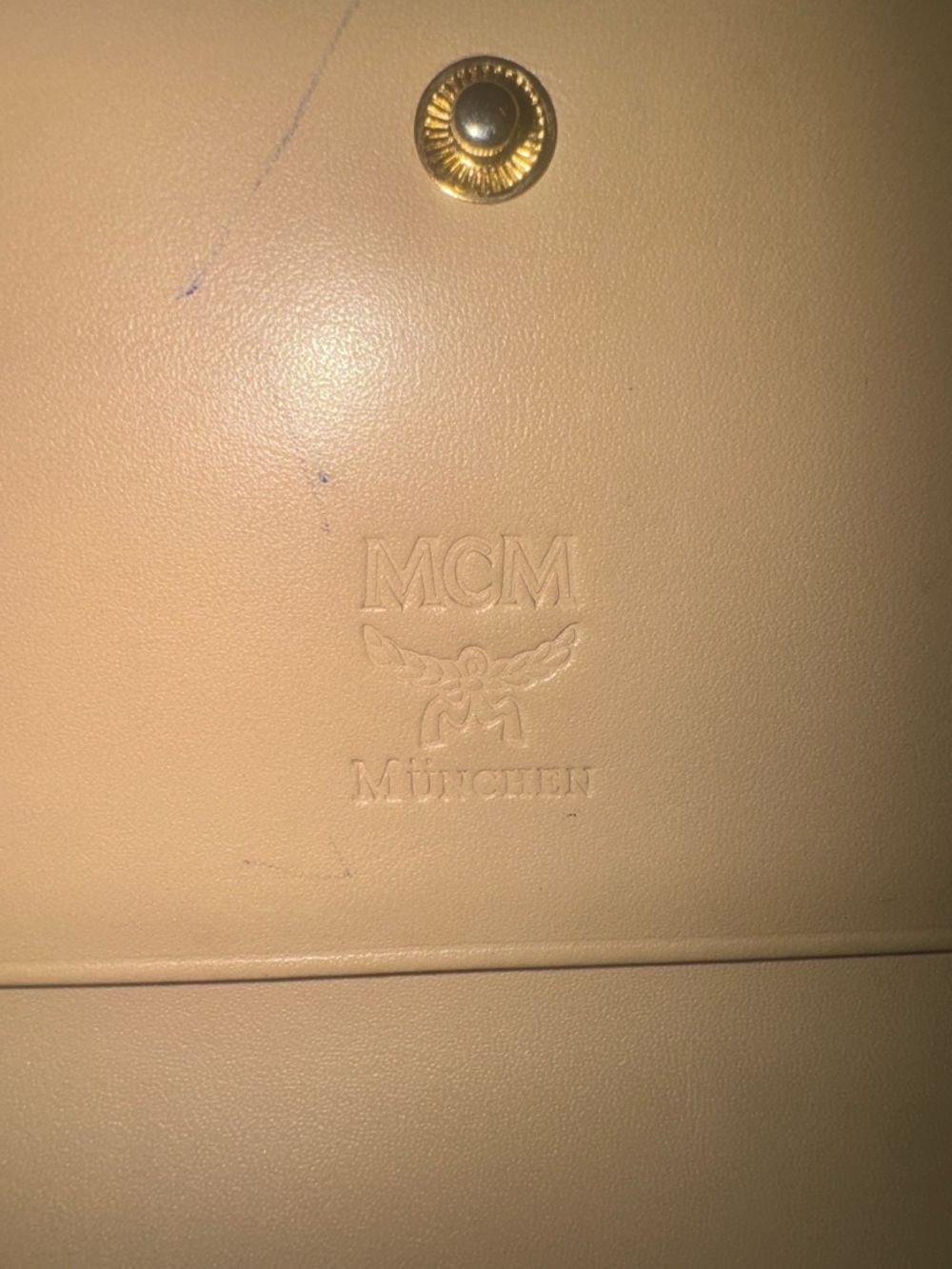 MCM Navy Blue Leather Wallet on chain EUC - Picture 10 of 11